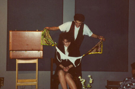 1990 - Pips Comedy Club (Brooklyn, NY) - "The Baffling Bra" always gets a laugh